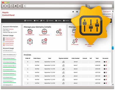 Hepsia Control Panel